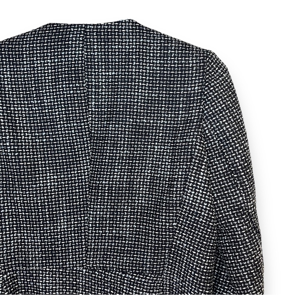 Vince Camuto Women's Size 10 Petite Blazer Jacket Full Zip Blue Black Tweed - Picture 6 of 6